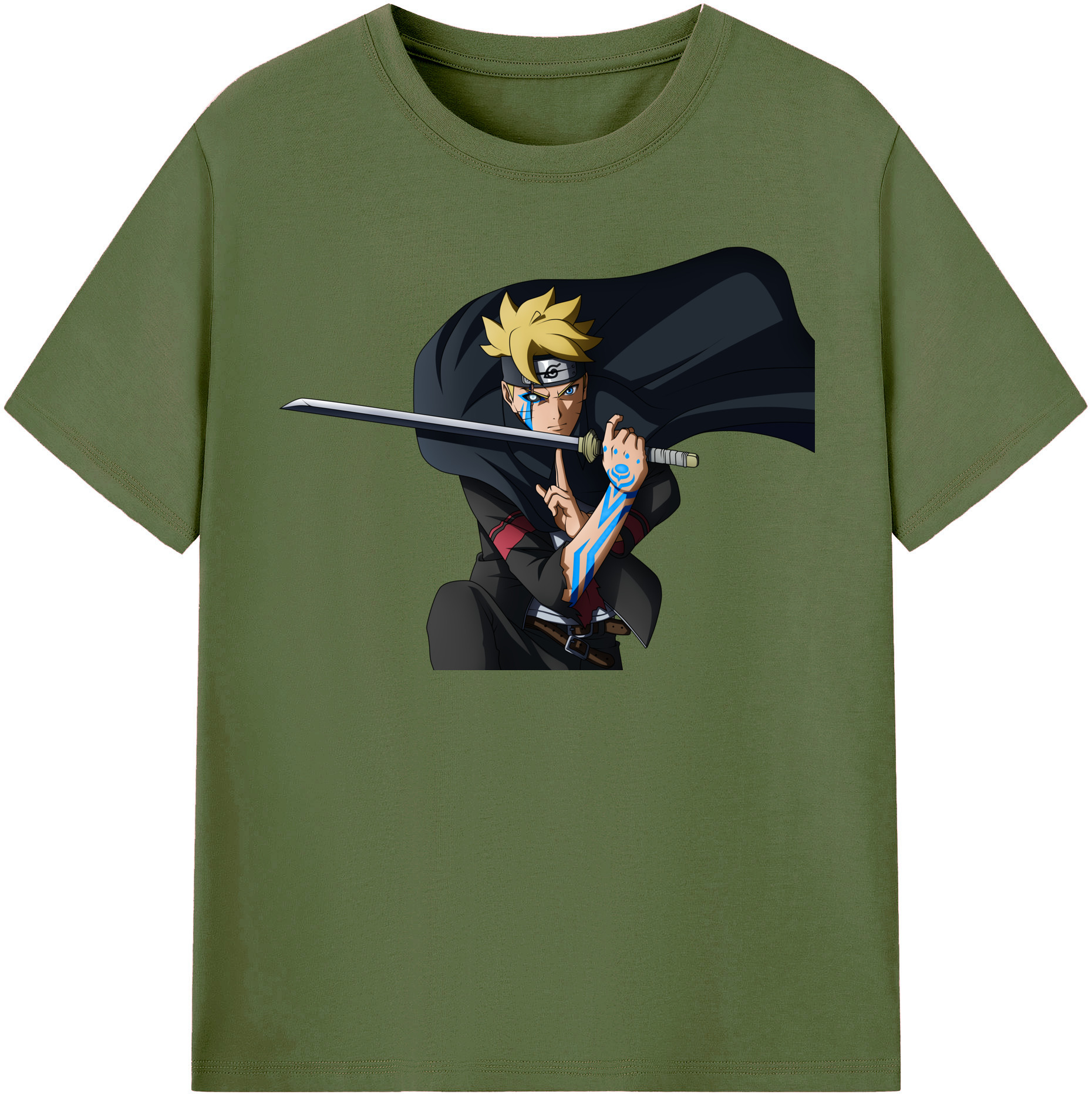 （画像用） NARUTO -ナルト- うずまき ボルト Uzumaki Boruto 綿100％半袖Tシャツ（フロントプリント）